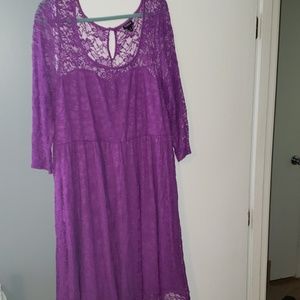 Purple lace dress